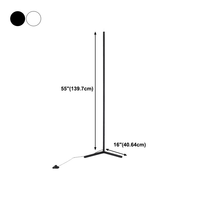 Moderne stijl lineaire vloerlamp metaal 1 lichte vloerlichtarmaturen