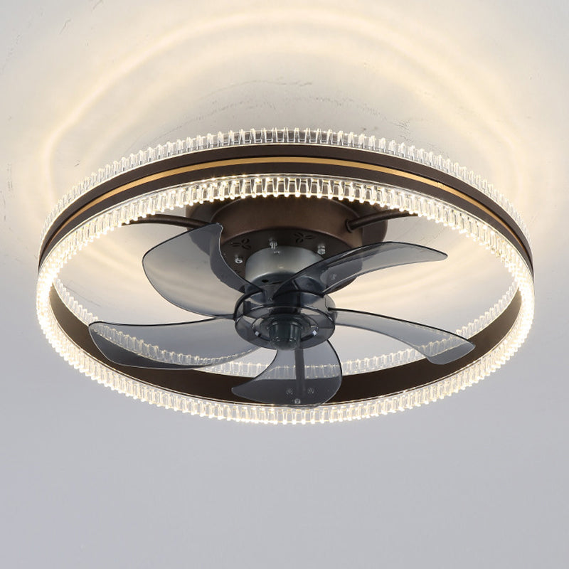 Metalen cirkel plafondventilator verlichting moderne stijl 2 lichte led spoelinglichten