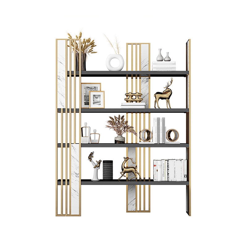 78.74 "H Bookshelf Open Back Glam Style Bookcase para sala de estudio Meraje en casa