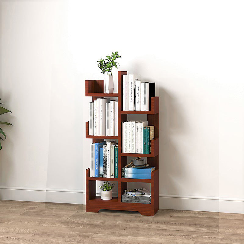 Scandinavian Manufactured Wood Geometric Bookshelf Vertical Open Bookshelf