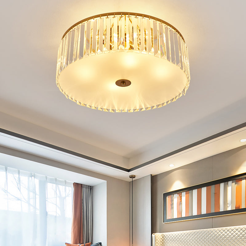 Kristal gearceerd plafond gemonteerde lamp armatuur eenvoud slaapkamer plafond gemonteerd licht