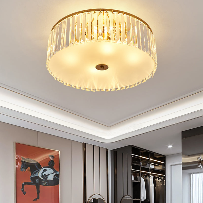 Kristal gearceerd plafond gemonteerde lamp armatuur eenvoud slaapkamer plafond gemonteerd licht