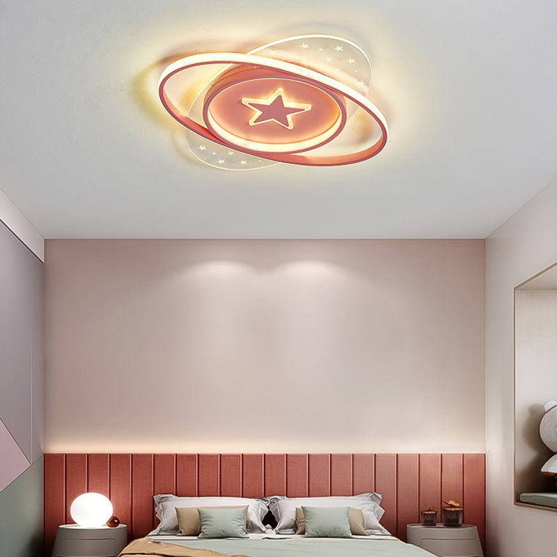 Modern Style Geometry Shape Ceiling Light Fixtures Metal 4 Light Ceiling Mounted Lights