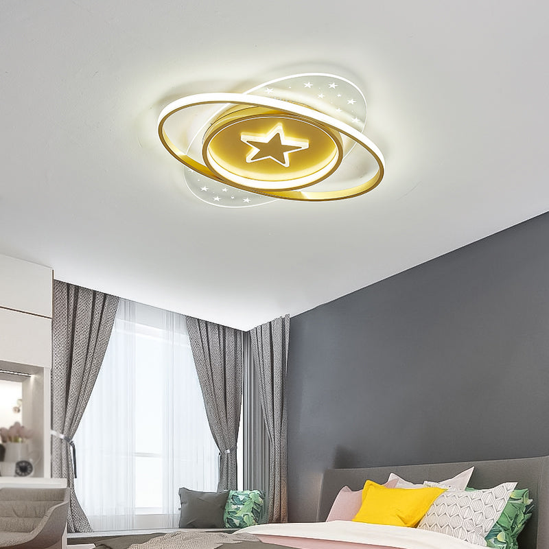 Modern Style Geometry Shape Ceiling Light Fixtures Metal 4 Light Ceiling Mounted Lights