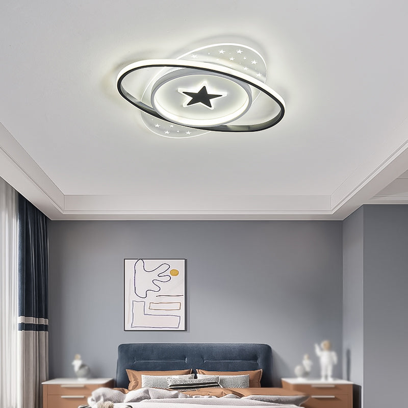 Lampade a soffitto a forma di geometria in stile moderno in metallo 4 luci montate a soffitto