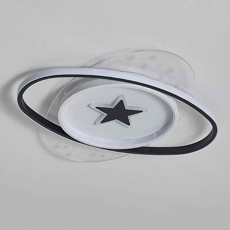 Lampade a soffitto a forma di geometria in stile moderno in metallo 4 luci montate a soffitto