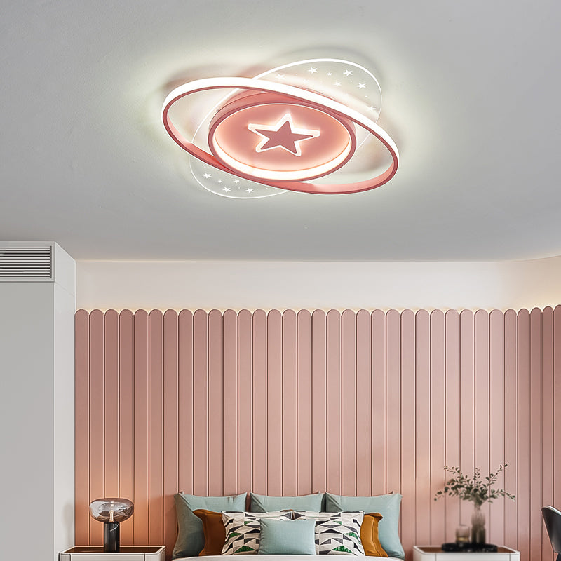 Modern Style Geometry Shape Ceiling Light Fixtures Metal 4 Light Ceiling Mounted Lights