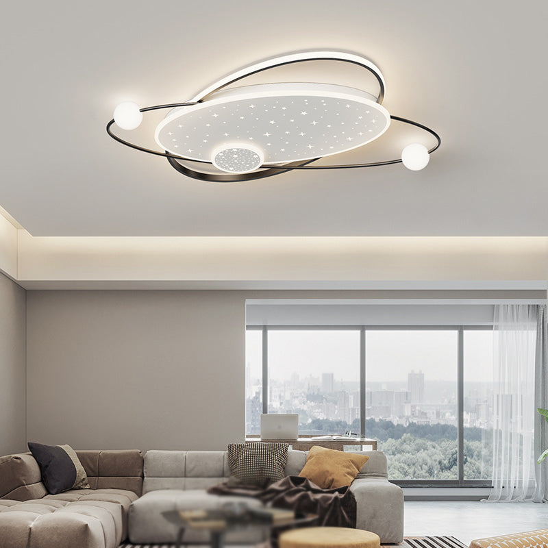 Modern Style Geometry Shade Ceiling Light Fixtures Metal 5 Light Ceiling Mounted Lights