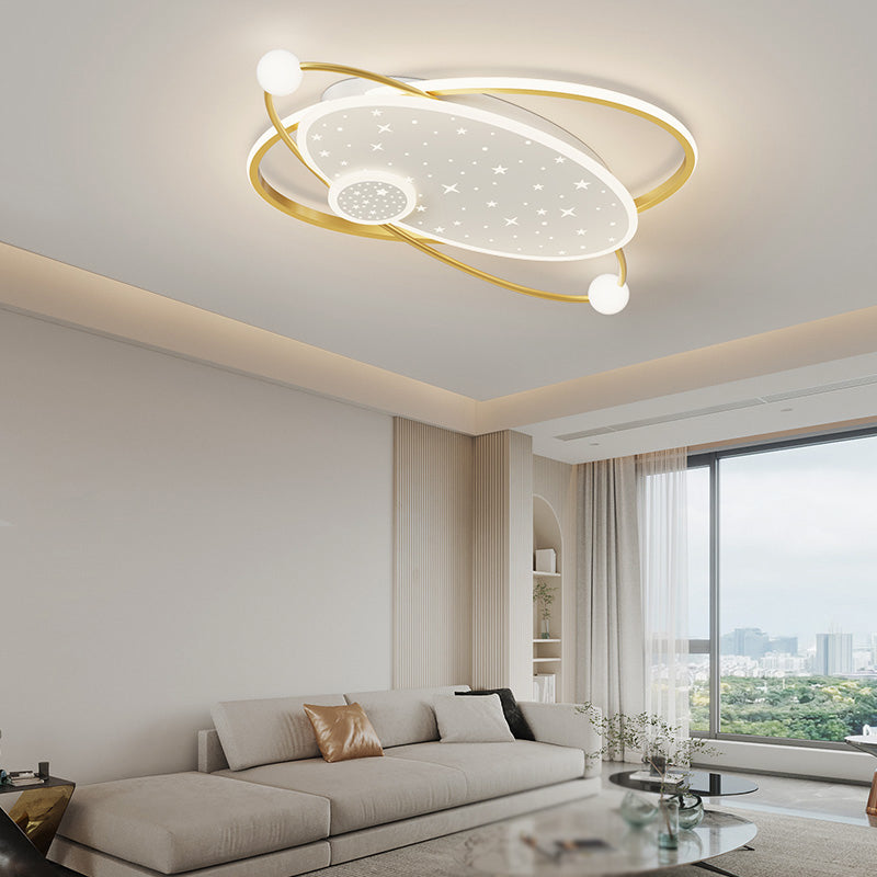 Modern Style Geometry Shade Ceiling Light Fixtures Metal 5 Light Ceiling Mounted Lights