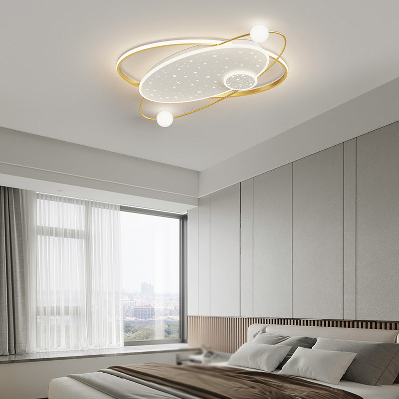 Modern Style Geometry Shade Ceiling Light Fixtures Metal 5 Light Ceiling Mounted Lights