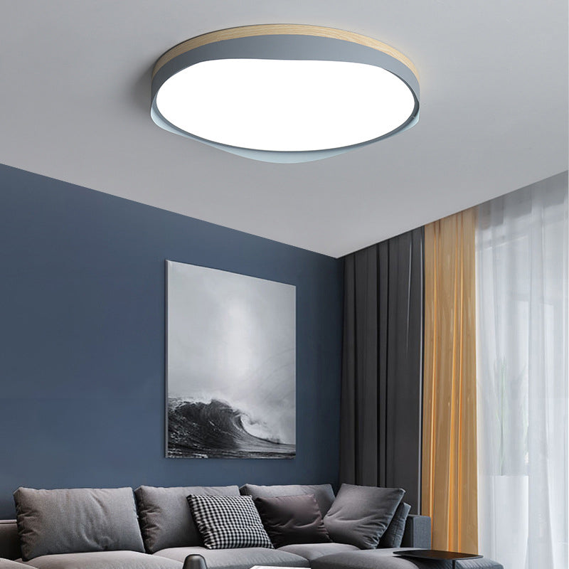 Modern Style Circle Shape Ceiling Lighting Metal 1 Light Ceiling Light for Bedroom