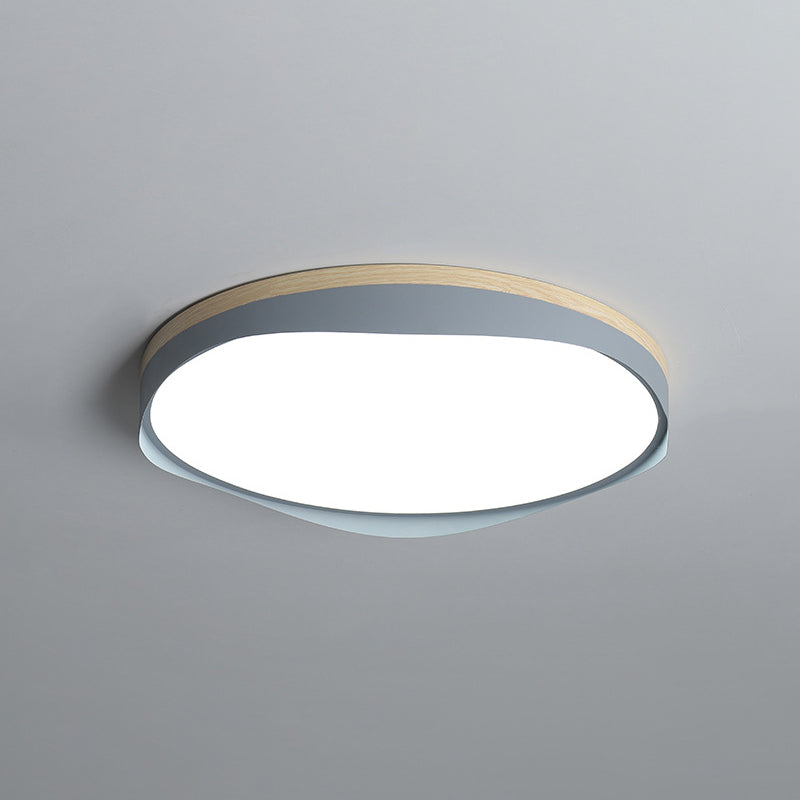 Modern Style Circle Shape Ceiling Lighting Metal 1 Light Ceiling Light for Bedroom