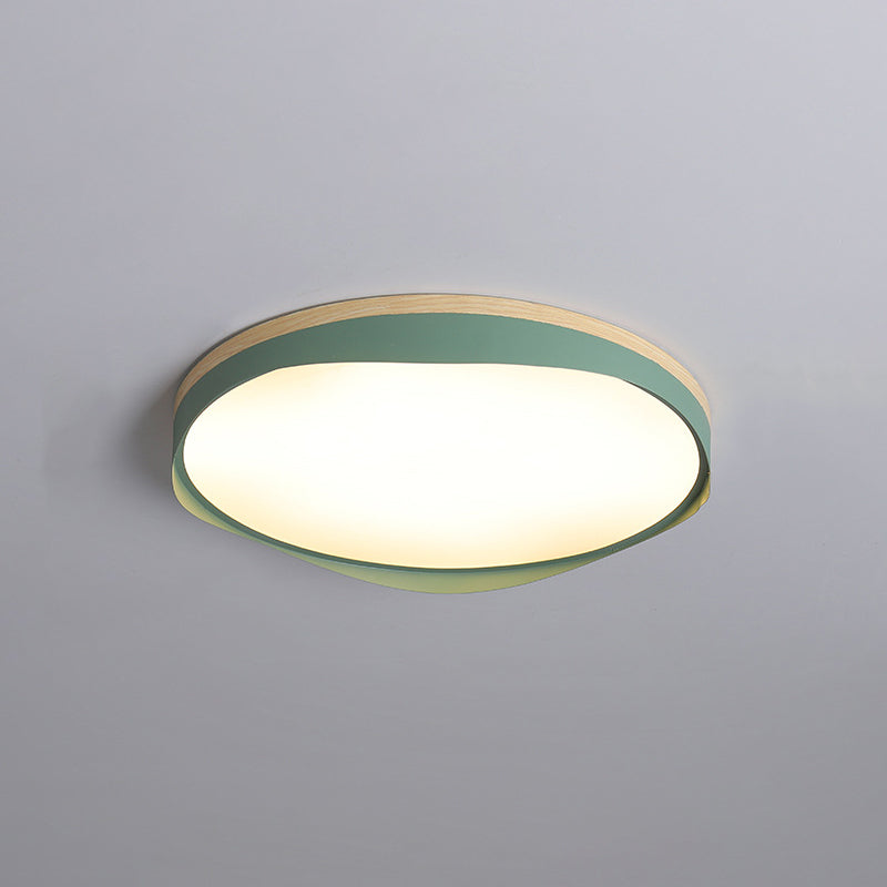 Modern Style Circle Shape Ceiling Lighting Metal 1 Light Ceiling Light for Bedroom