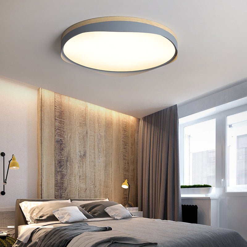 Modern Style Circle Shape Ceiling Lighting Metal 1 Light Ceiling Light for Bedroom