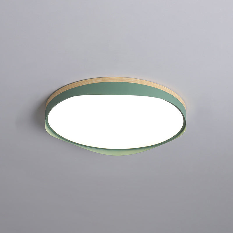 Modern Style Circle Shape Ceiling Lighting Metal 1 Light Ceiling Light for Bedroom