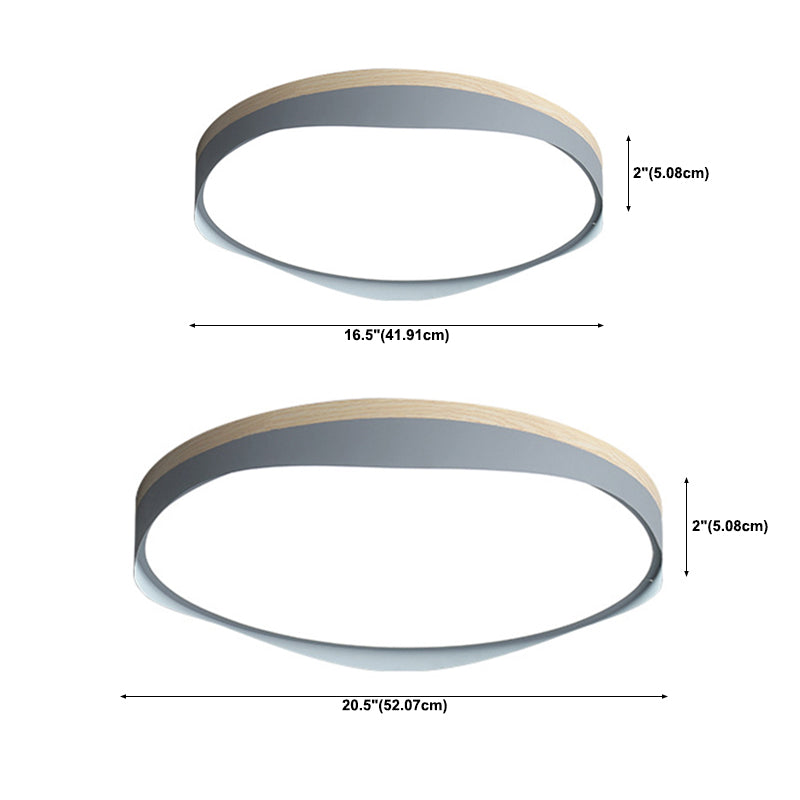 Modern Style Circle Shape Ceiling Lighting Metal 1 Light Ceiling Light for Bedroom