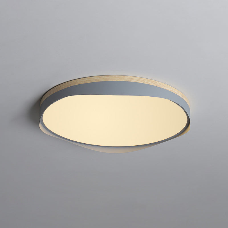 Modern Style Circle Shape Ceiling Lighting Metal 1 Light Ceiling Light for Bedroom