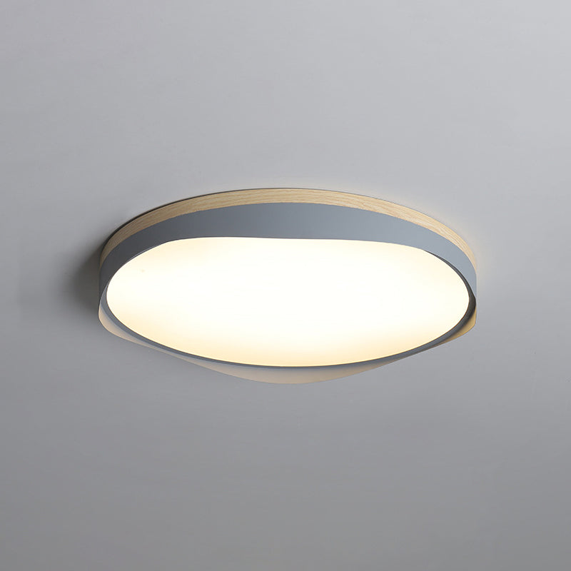 Modern Style Circle Shape Ceiling Lighting Metal 1 Light Ceiling Light for Bedroom