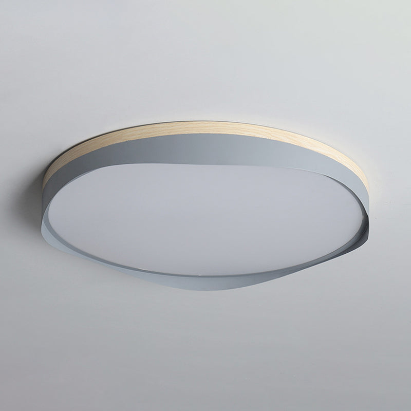 Modern Style Circle Shape Ceiling Lighting Metal 1 Light Ceiling Light for Bedroom