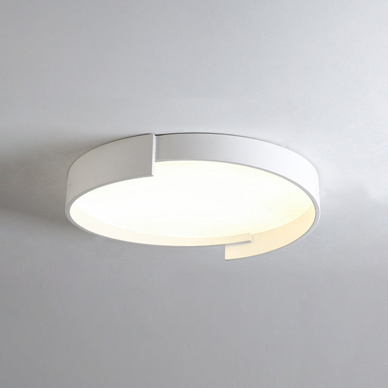 Éclairage de plafond de forme de cercle de style moderne Métal 1 Light Light Light pour salle à manger