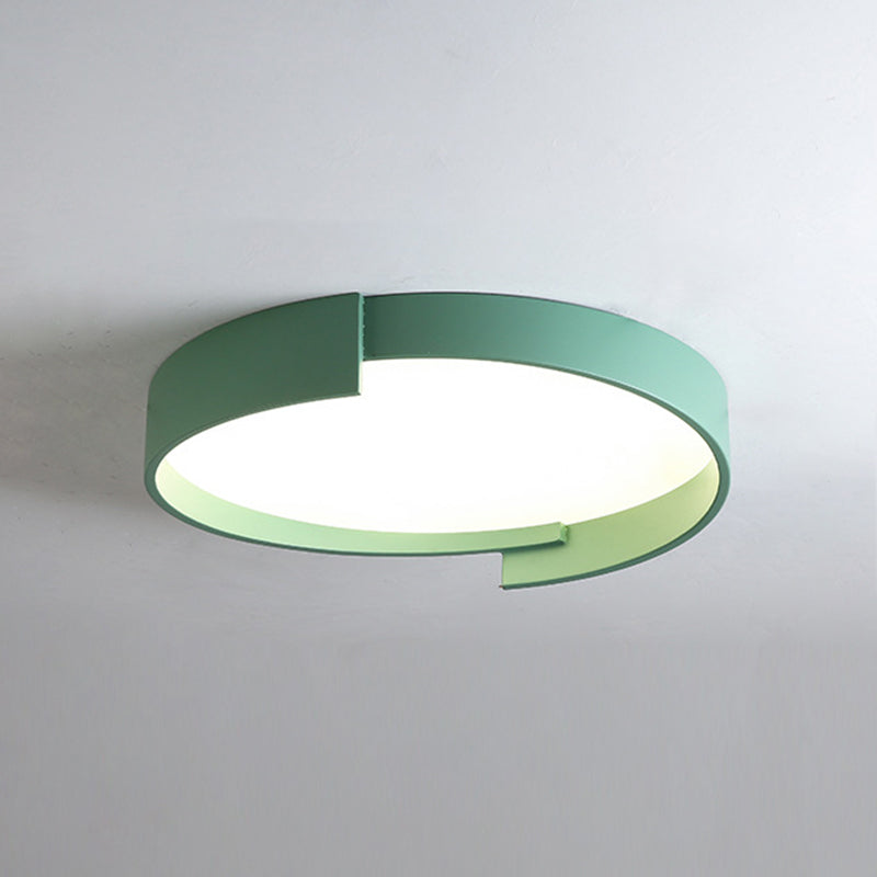 Modern Style Circle Shape Ceiling Lighting Metal 1 Light Ceiling Light for Dining Room