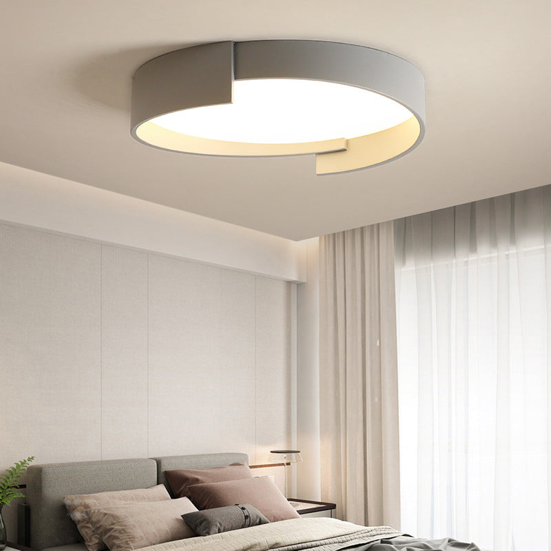 Modern Style Circle Shape Ceiling Lighting Metal 1 Light Ceiling Light for Dining Room