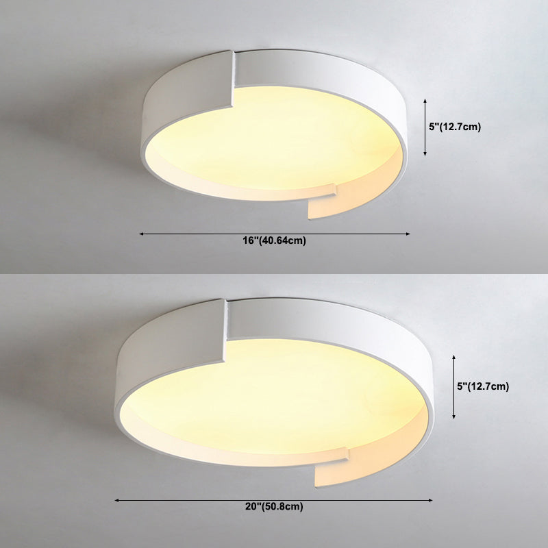 Modern Style Circle Shape Ceiling Lighting Metal 1 Light Ceiling Light for Dining Room