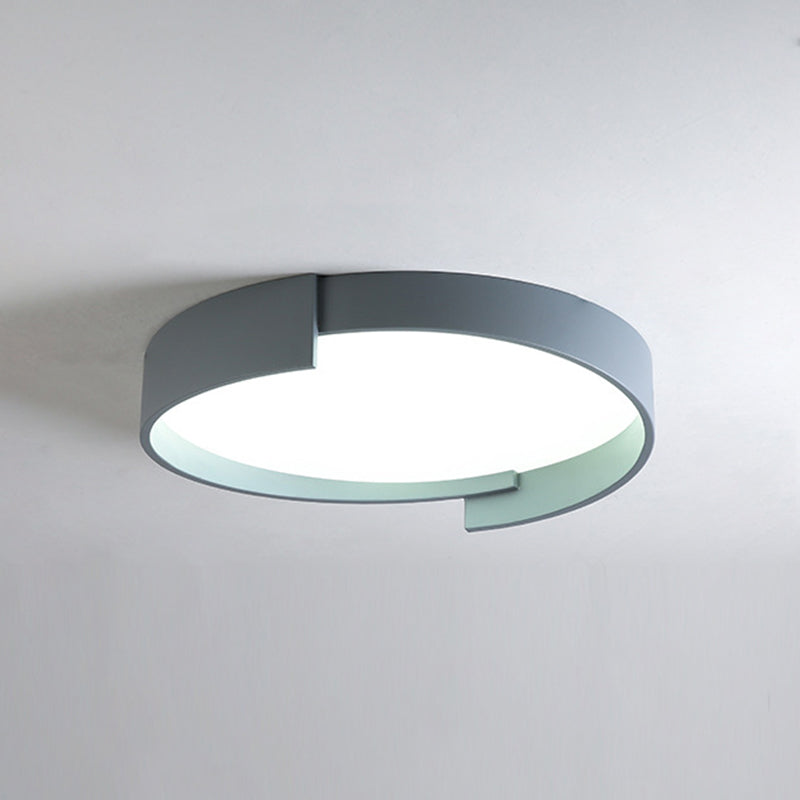 Modern Style Circle Shape Ceiling Lighting Metal 1 Light Ceiling Light for Dining Room