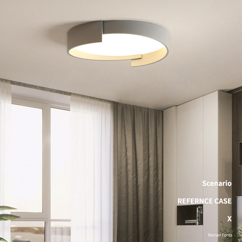 Modern Style Circle Shape Ceiling Lighting Metal 1 Light Ceiling Light for Dining Room