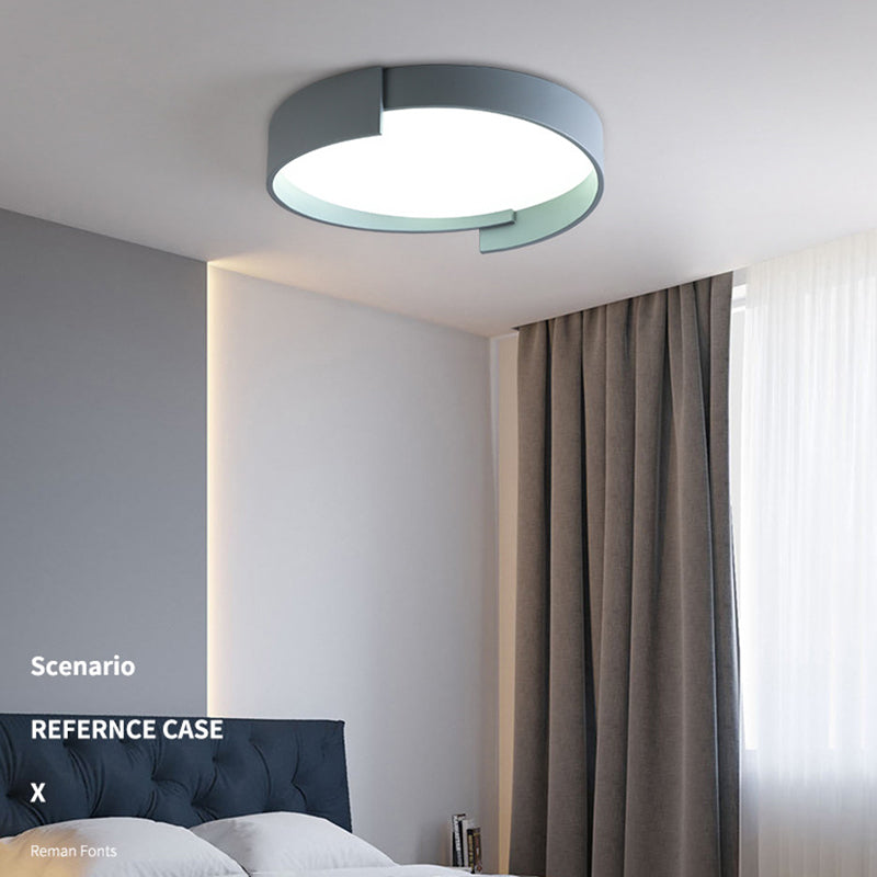 Moderne Stilkreisform Deckenbeleuchtung Metall 1 Licht Deckenleuchte für Esszimmer