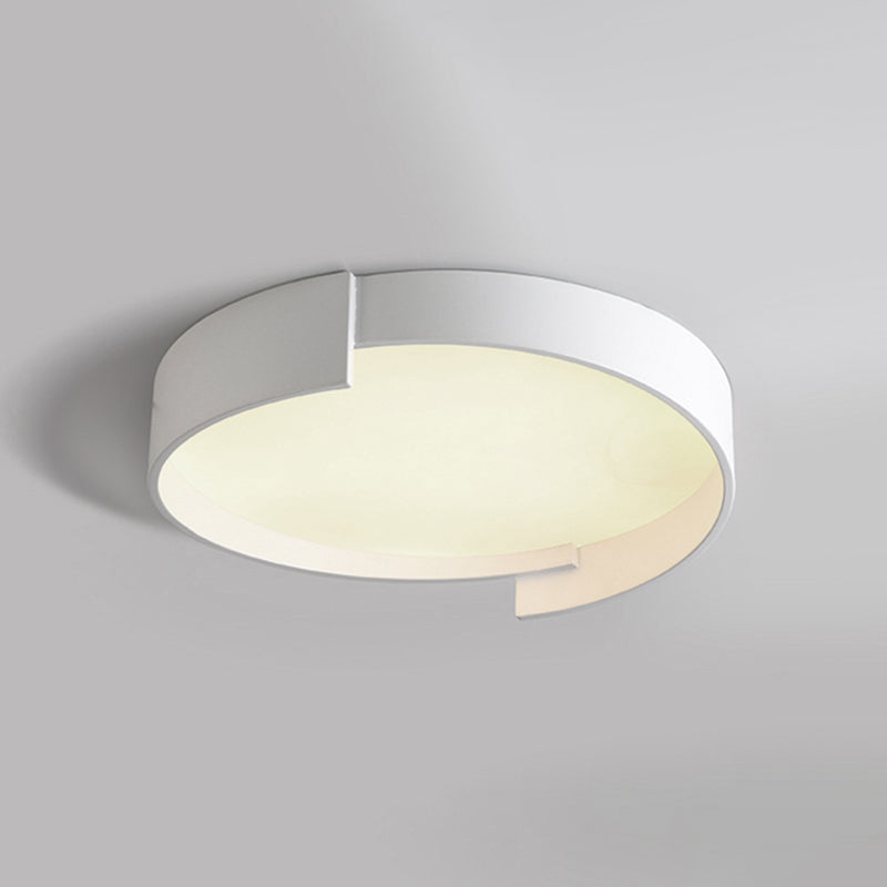 Modern Style Circle Shape Ceiling Light Metal 1 Light Ceiling Light for Bedroom