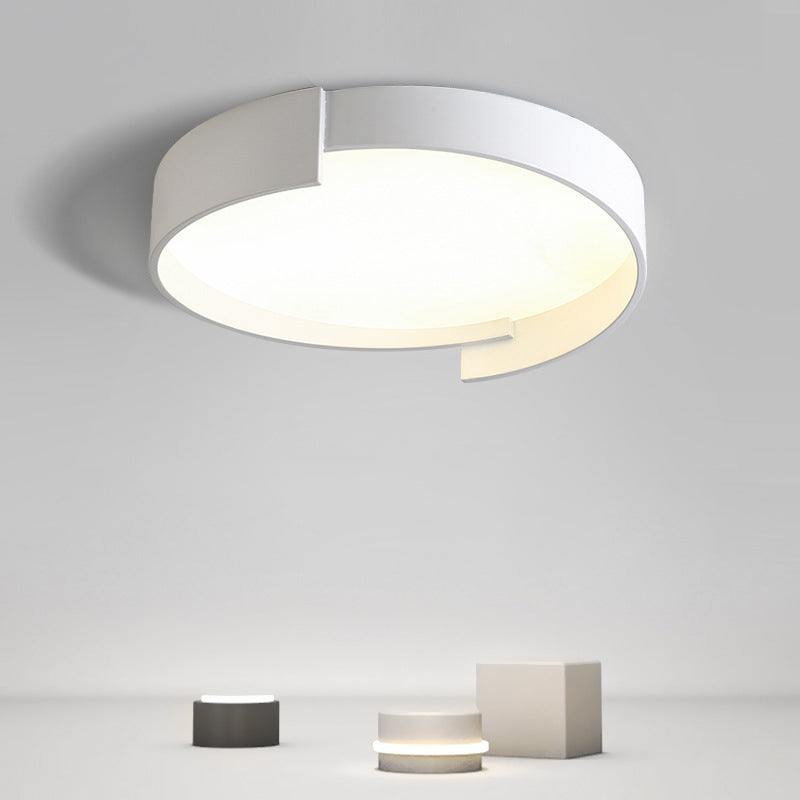 Modern Style Circle Shape Ceiling Light Metal 1 Light Ceiling Light for Bedroom