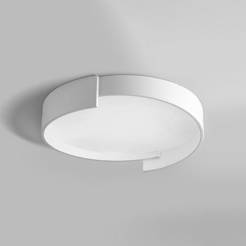 Modern Style Circle Shape Ceiling Light Metal 1 Light Ceiling Light for Bedroom