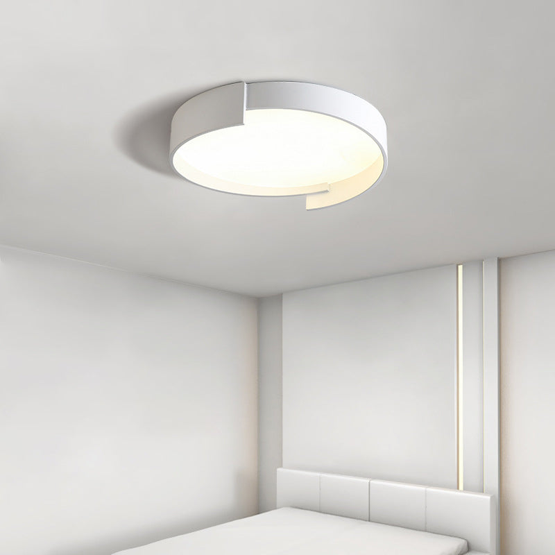 Modern Style Circle Shape Ceiling Light Metal 1 Light Ceiling Light for Bedroom