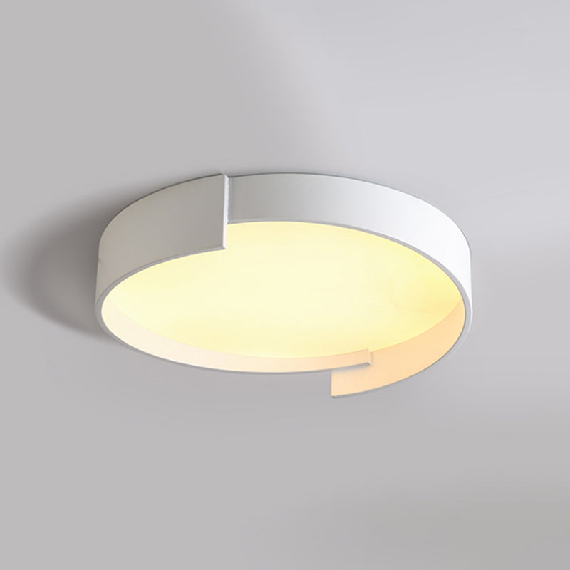 Modern Style Circle Shape Ceiling Light Metal 1 Light Ceiling Light for Bedroom