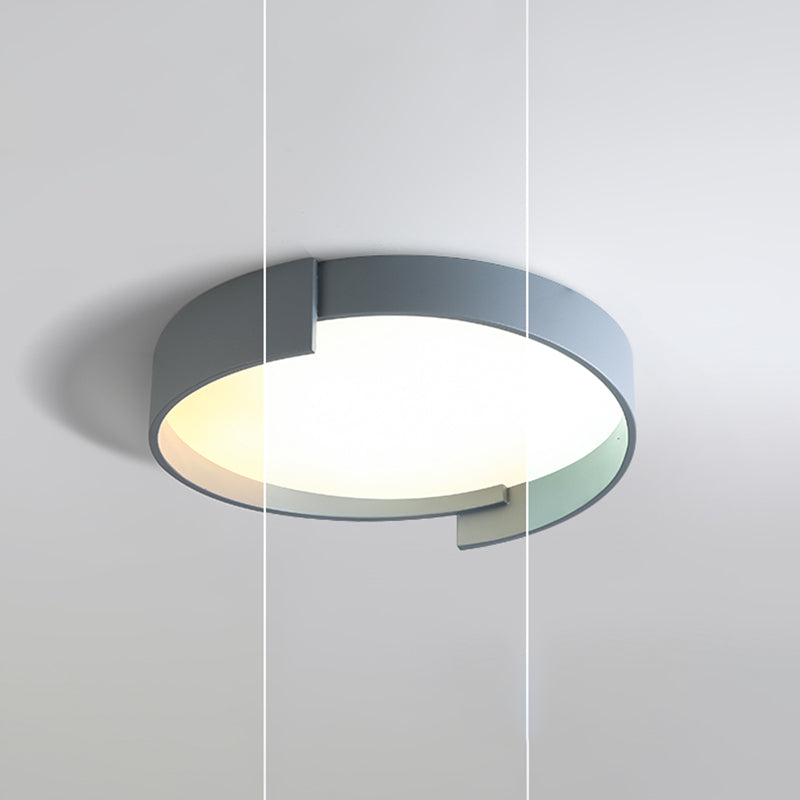 Modern Style Circle Shape Ceiling Light Metal 1 Light Ceiling Light for Bedroom