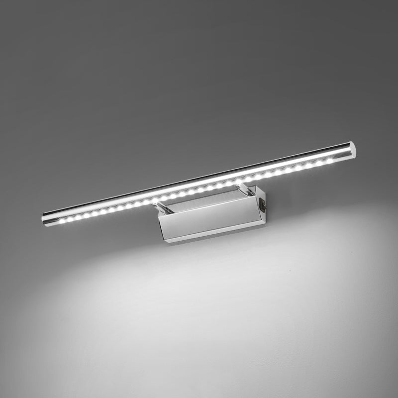 Vanité moderne linéaire Lumière Mirror LED à 1 lumière Light pour la salle de bain en argent