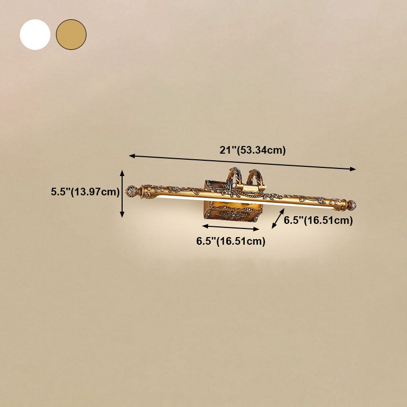 Balkvormige ijdelheid spiegellamp traditionele hars badkamer led wandlicht