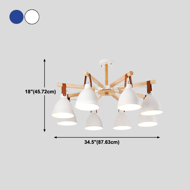 Luci a sospensione di ramo di ciotola multipla Luci appese in stile moderno illuminazione sospesa in metallo per soggiorno