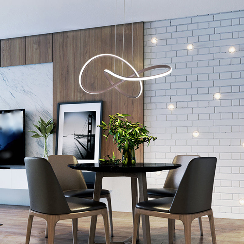 Contemporary Aluminum Pendant Light Linear Ceiling Light for Dining Room