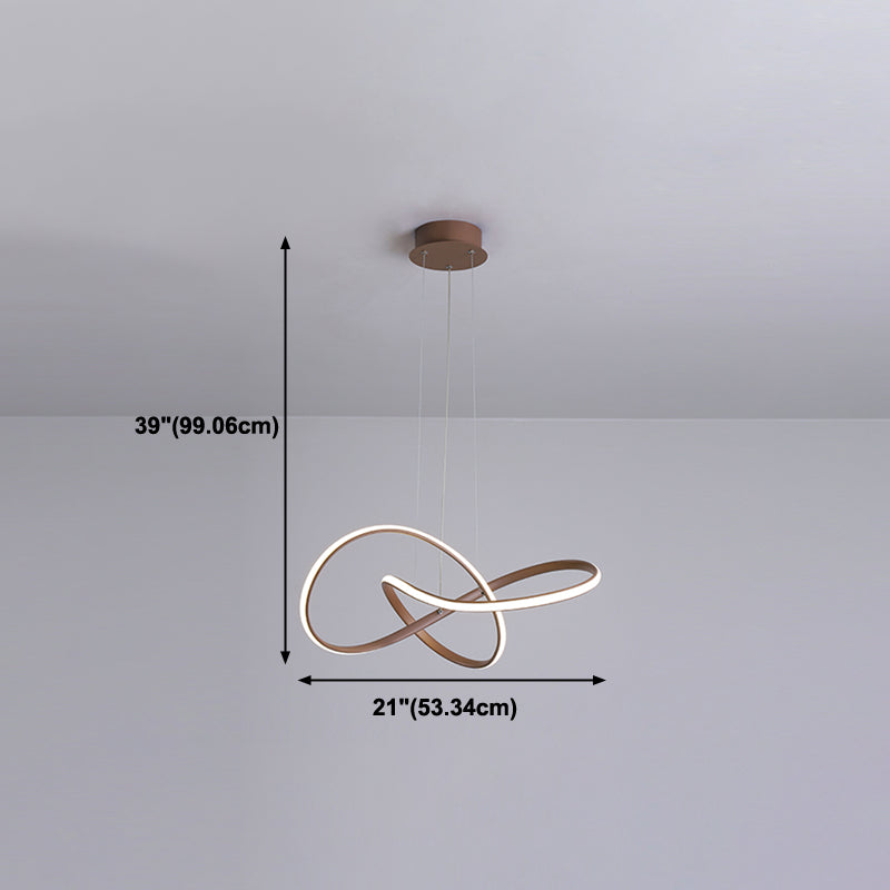 Contemporary Aluminum Pendant Light Linear Ceiling Light for Dining Room