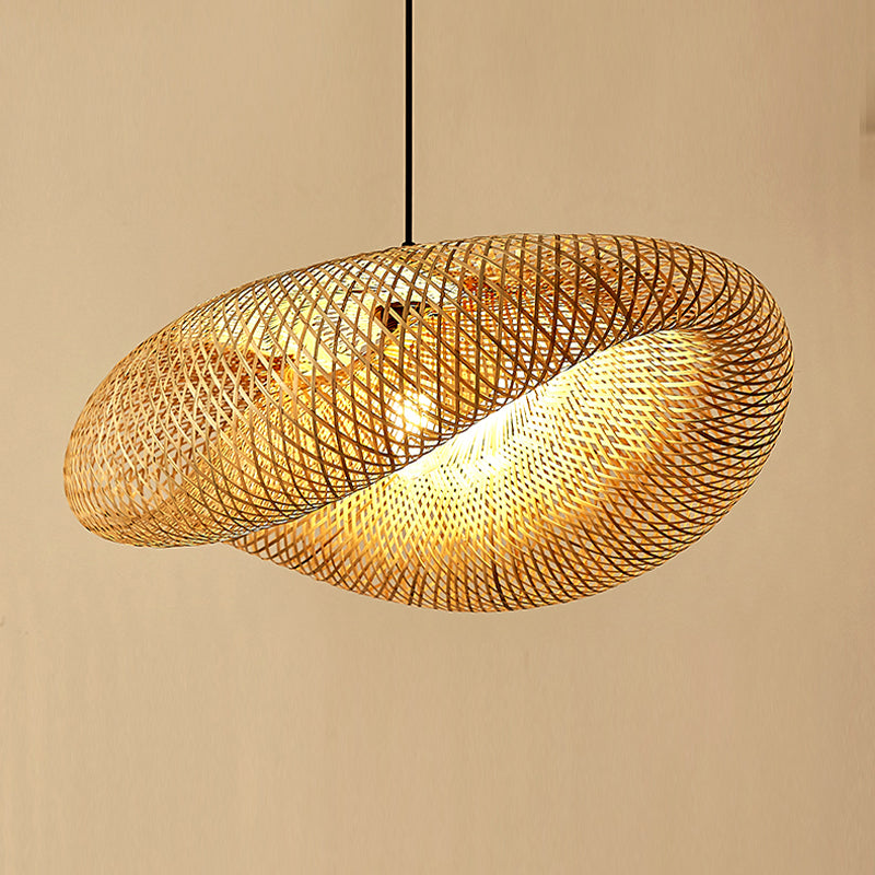 Bamboo Art Hanging Light Contemporary Momening Penpend Lighting Fixture for Dining Room