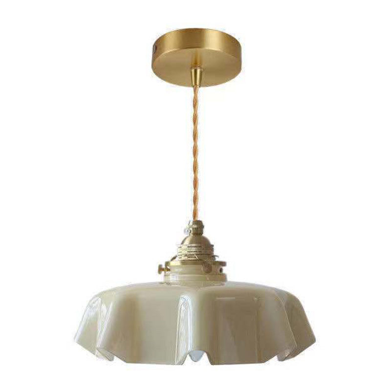 Encadré en verre vintage suspension de pendentif léger 1-Light pour salle à manger