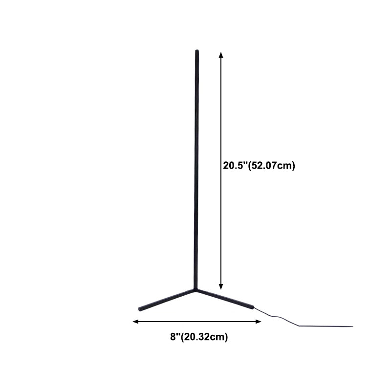 1 lampada da pavimento lineare leggera in stile moderno lampade per pavimenti in metallo