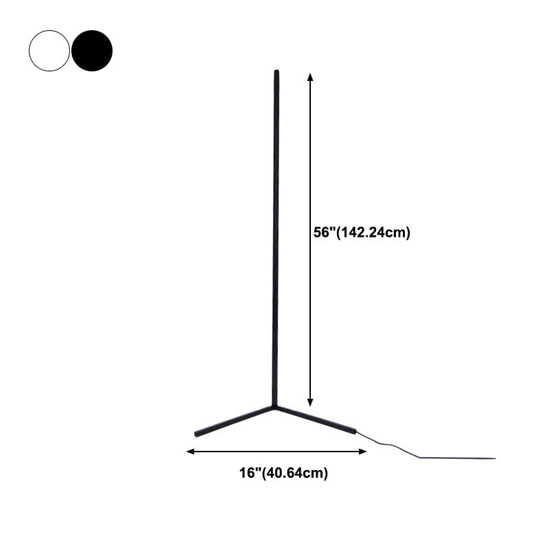 1 Light Linear Floor Lamp Modern Style Metal Floor Light Fixtures