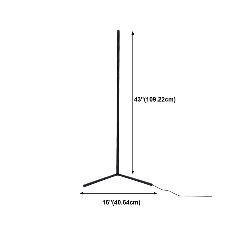 1 lichte lineaire vloerlamp moderne stijl metalen vloerlichtarmaturen