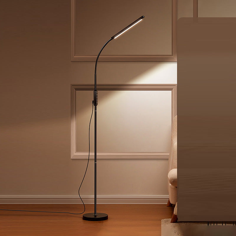 Linear Shape Metal Floor Lighting Contemporary Style 1 Light Floor Lamp