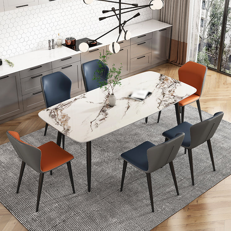 Modern 1/2/4/5/7 Pieces Dinette Set with Sintered Stone Top Rectangle Dining Table Set