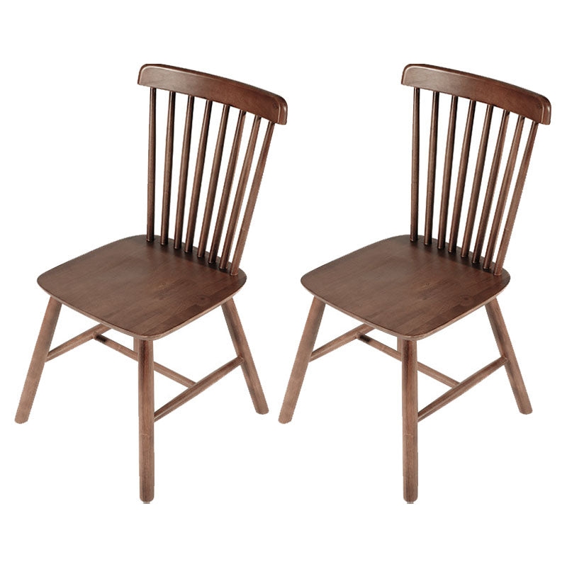 Wood Industrial Kitchen Dining Room Chair Slat Back Side Chair