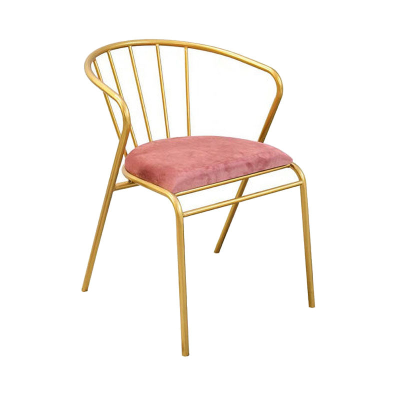 Scandinavian Windsor Back Armless Chairs Upholstered Side Chair